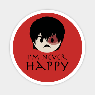 Prince Zuko Angry Emoji 3 "I'm Never Happy" Magnet